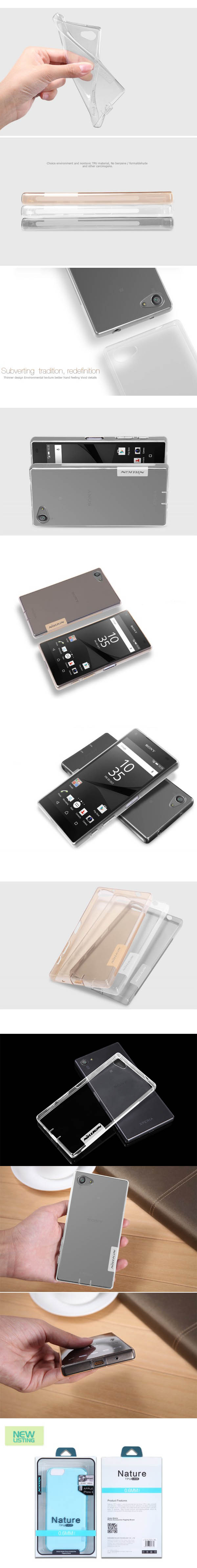 Ốp lưng Sony Z5 Compact Nillkin TPU nhựa dẻo trong suốt 33